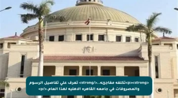 <p><strong>تكلفة مفاجئة..</strong> تعرف على تفاصيل الرسوم والمصروفات في جامعة القاهرة الأهلية لهذا العام.</p>